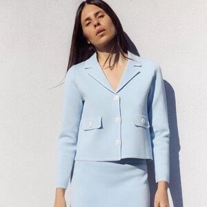 Zara Sky Blue Women's Blazer